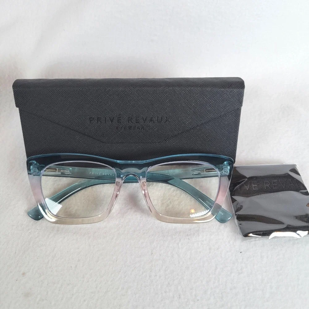 Prive Revaux Womens Reading Glasses Fist Bump Cat Eye +1.50 Ombre Blue Retro 50s